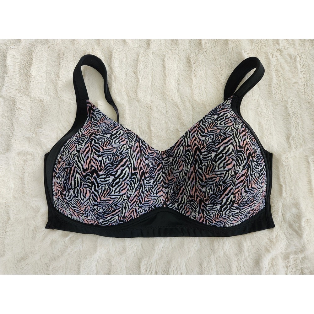 Rhonda Shear 9409 Bra Zebra Pattern Wire Free Womens‎ Plus 1X